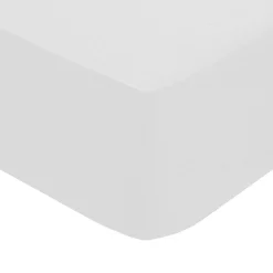 Lençol ajustável branco em algodão percal 180x200cm