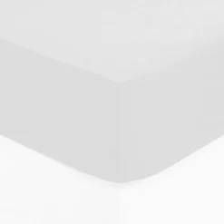 Lençol ajustável branco 90x190cm