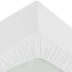 Lençol ajustável branco 90x190cm