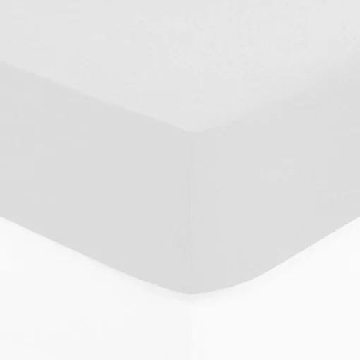 Lençol ajustável branco 140x190cm