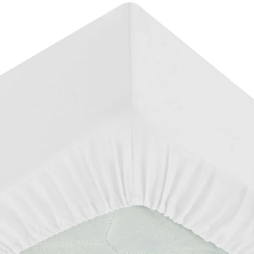 Lençol ajustável branco 140x190cm