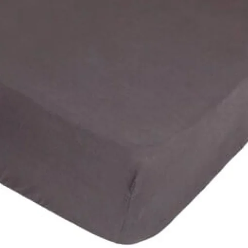 Lençol ajustável linho cinza 140x190cm