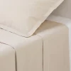 Lençol de cima bege em algodão percal 240x290cm