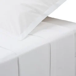 Lençol de cima branco em algodão percal 240x290cm