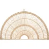 Leque decorativo bege em seagrass arc