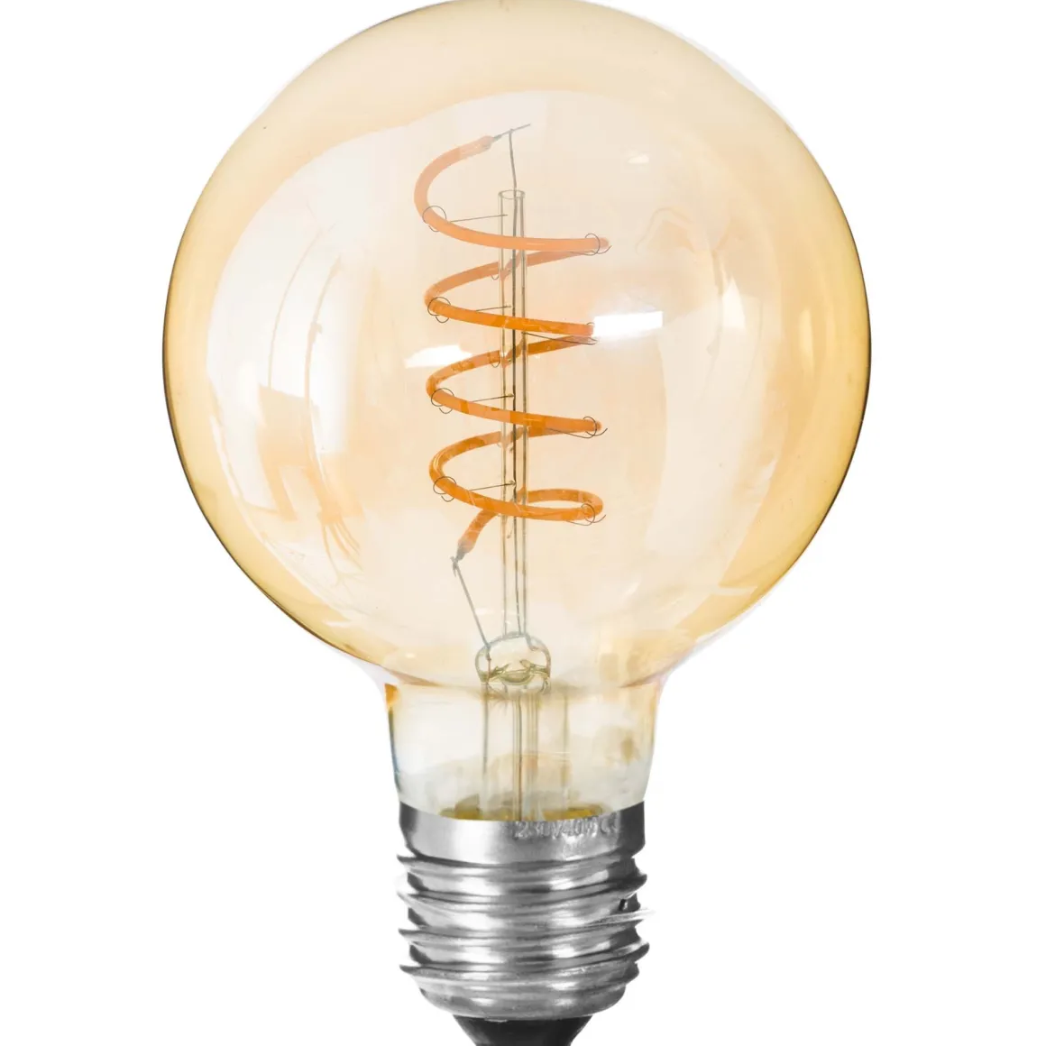 Lâmpada VINTAGE ambar espiral led g95 2w e27