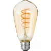 Lâmpada VINTAGE ambar espiral led e27 st64 2w