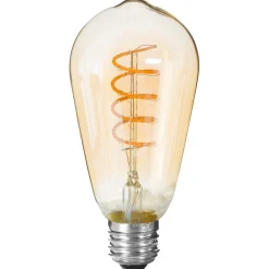 Lâmpada VINTAGE ambar espiral led e27 st64 2w