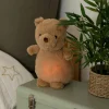 Luz de presença em forma de urso castanho 27cm