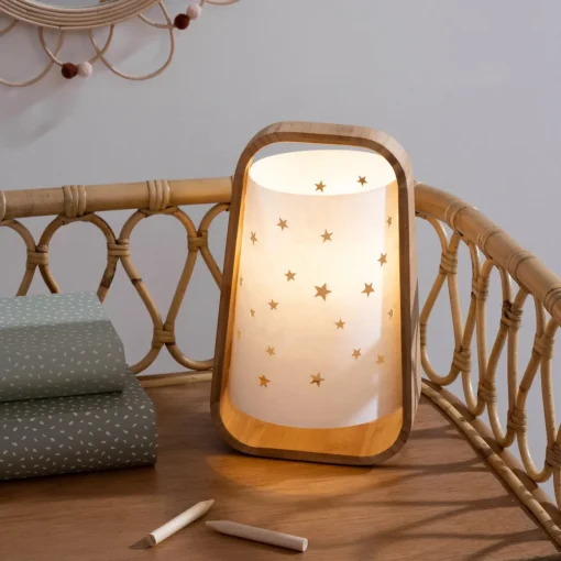 Luz de presença estrelas em bambu