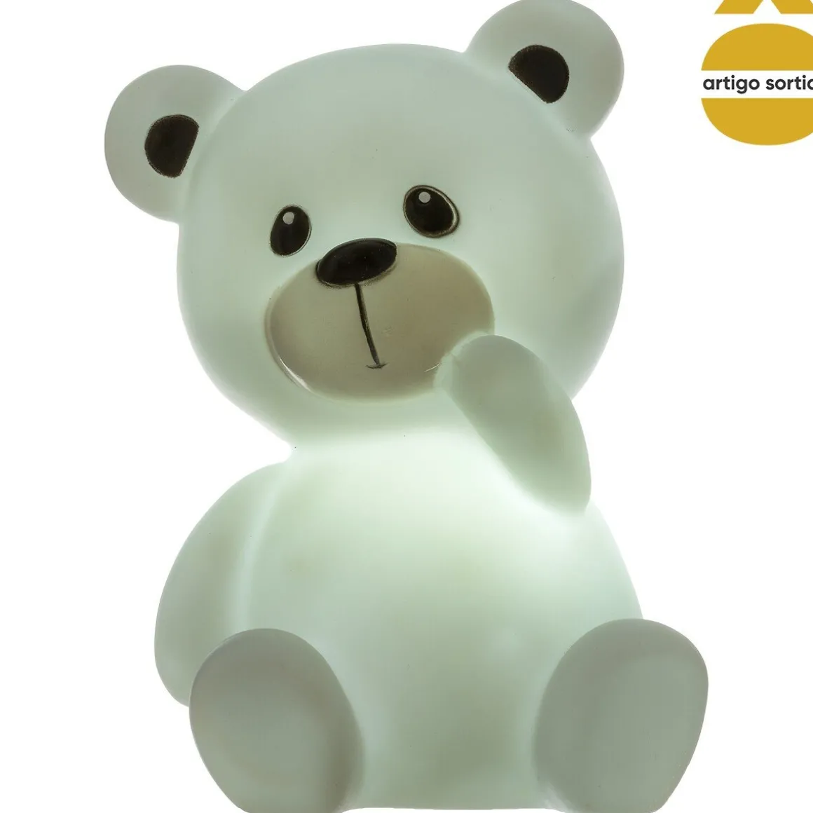 Luz de presença led ursinho 13x10,5x9,2cm