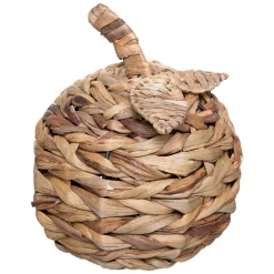 Maçã decorativa bege em ráfia