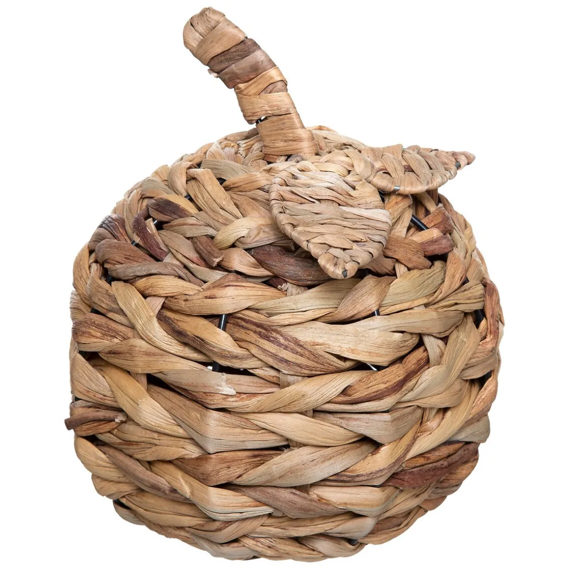 Maçã decorativa bege em ráfia
