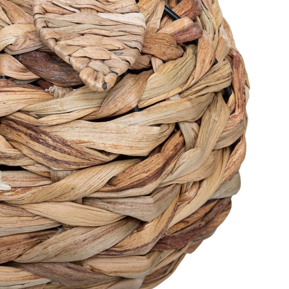 Maçã decorativa bege em ráfia