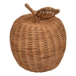 Maçã decorativa CARAVANE bege em rattan