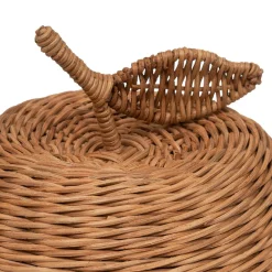 Maçã decorativa CARAVANE bege em rattan