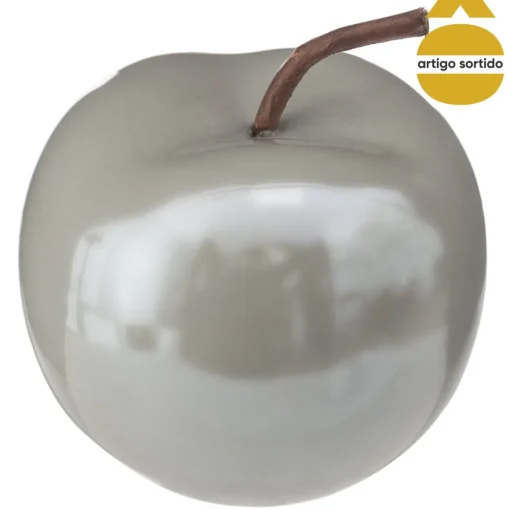Maçã decorativa em cerâmica 10x12cm