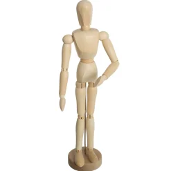 Manequim decorativo de madeira 33cm