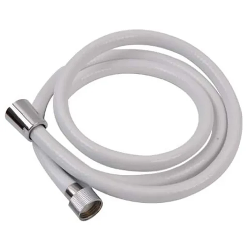 Mangueira chuveiro flexível branco em pvc 200cm