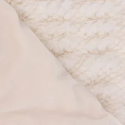 Manta bege efeito bordado 125x150cm