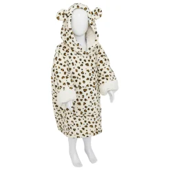 Manta camisola com capuz leopardo