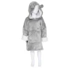 Manta camisola com capuz cinza 3-10 anos