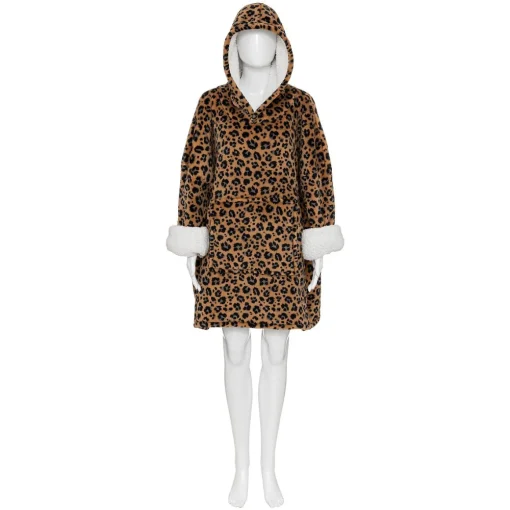 Manta camisola com capuz dots