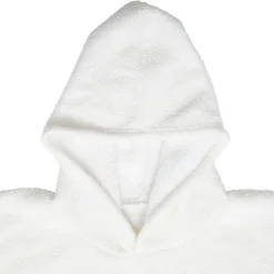 Manta Camisola Com Capuz Bouclé Marfim
