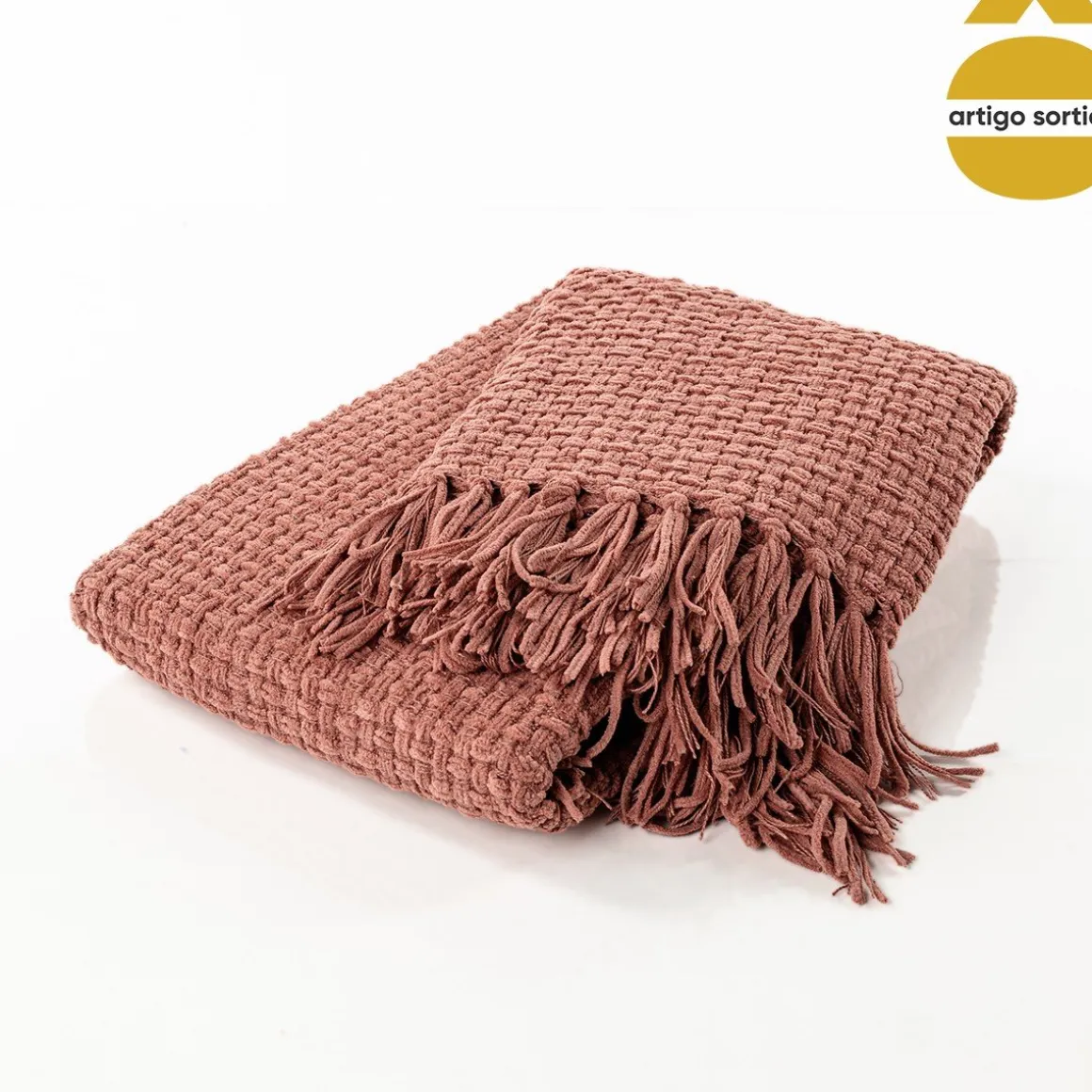 Manta com franjas 127x152cm