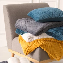 Manta GEO ocre 120x160cm