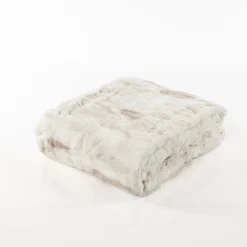 Manta INUIT cru e cinza 130x160cm
