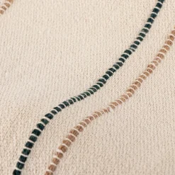 Manta MALAKITE bege e verde riscas 130x160cm