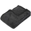 Manta microfibra cinza escuro 125x150cm
