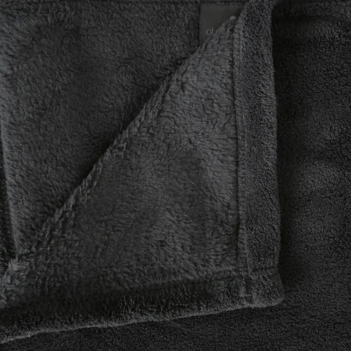 Manta microfibra cinza escuro 125x150cm