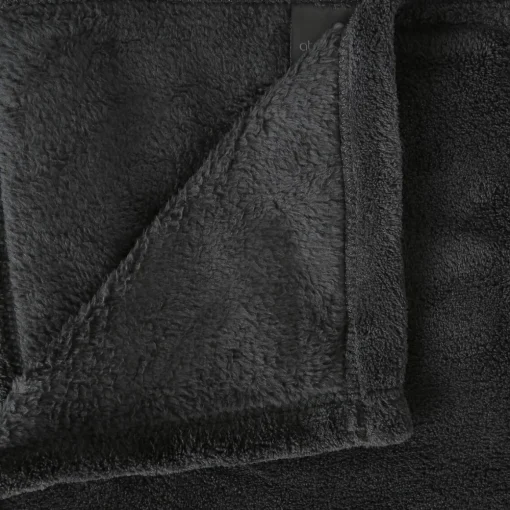 Manta microfibra cinza escuro 180x230cm