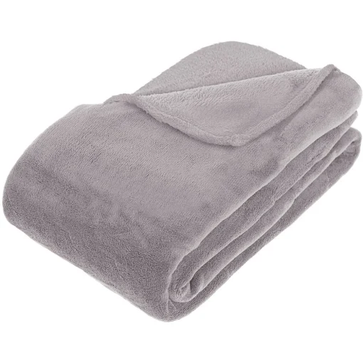 Manta microfibra cinza 180x230cm