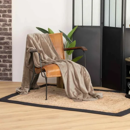 Manta microfibra linho 180x230cm