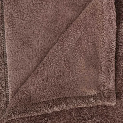 Manta microfibra taupe 125x150cm