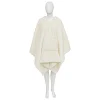 Manta poncho de pelo suave branco