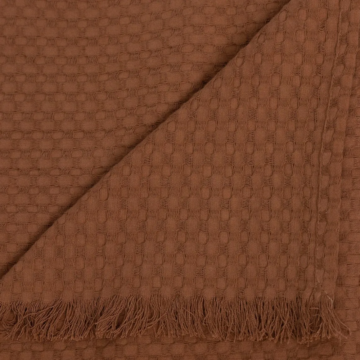 Manta THE FLORAL waffle terracota 130x180cm