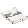 Manta tropi preto e branco com tassel 130x180cm