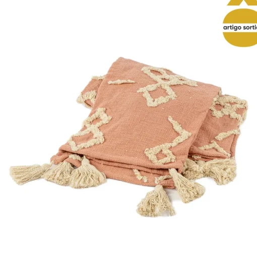 Manta TUFT ZIG ZAG com tassels 130x160cm
