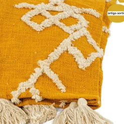 Manta TUFT ZIG ZAG com tassels 130x160cm