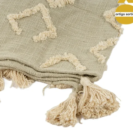 Manta TUFT ZIG ZAG com tassels 130x160cm