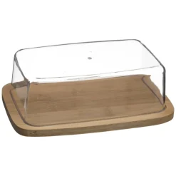 Manteigueira com tampa em bambu