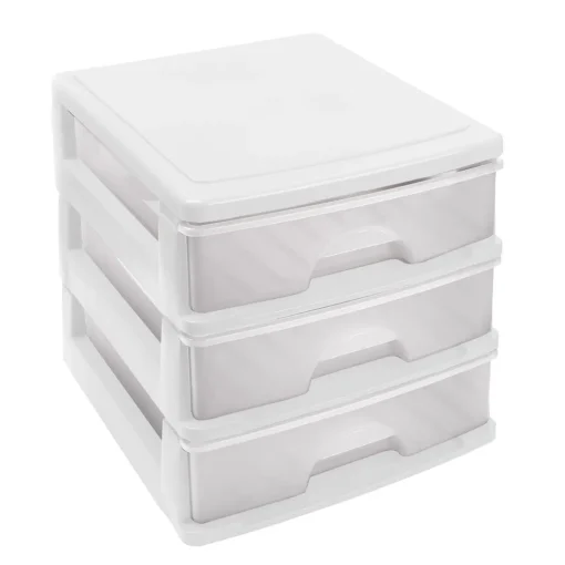Módulo com 3 gavetas a4 branco