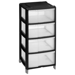 Módulo com 4 gavetas preto