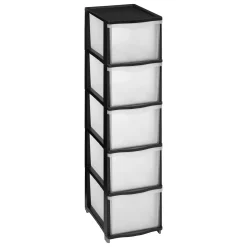 Módulo com 5 gavetas preto