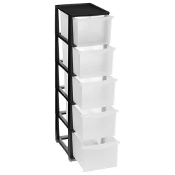 Módulo com 5 gavetas preto
