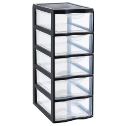 Módulo de arrumação cristal transparente com 5 gavetas